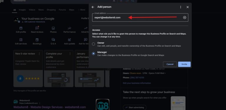 Google Business page profile Step 6
